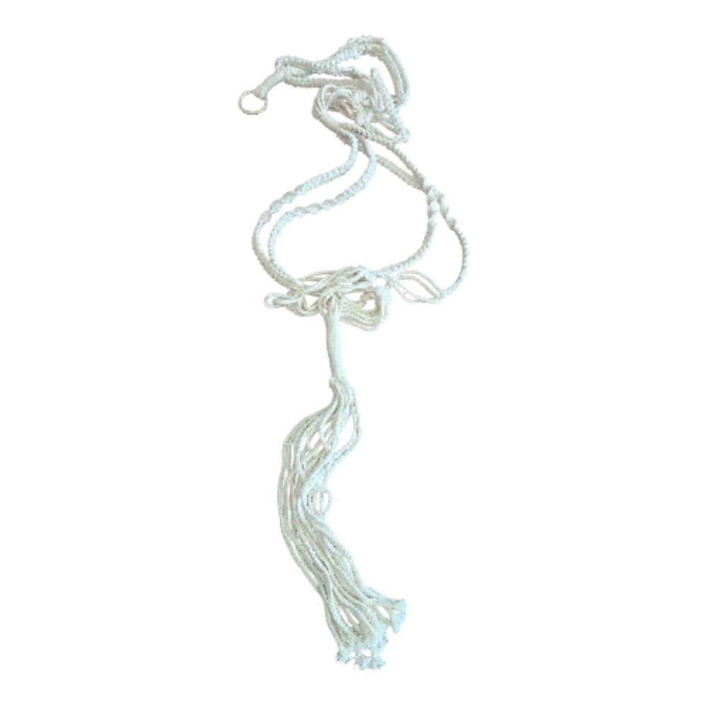 Macrame Cream Color Double Plant Hanger Boho Vintage Inspired‎